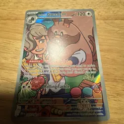 Pokemon TCG Destined Rivals Arven's Greedent Illustration Rare Card 205/182 - Image 1