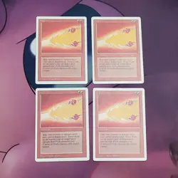 Fork Revised Edition Red Interrupt Lot 4 EN playset MTG Magic The Gathering - Image 1