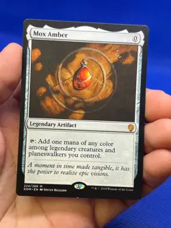 2018 Magic the Gathering Dominaria Mox Amber 224/269 Regular Mythic LP/MP - Image 2