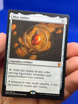 2018 Magic the Gathering Dominaria Mox Amber 224/269 Regular Mythic LP/MP - Image 3
