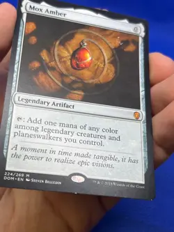 2018 Magic the Gathering Dominaria Mox Amber 224/269 Regular Mythic LP/MP - Image 4