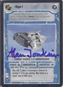 Star Wars CCG - Alan Tomkins † (Art Director) - autograph / signed card - Image 1