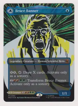 MTG Magic Marvel Super Heroes Foil Bruce Banner Borderless 0390 - Image 1