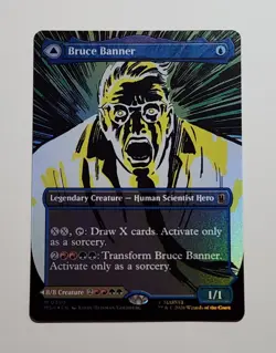 MTG Magic Marvel Super Heroes Foil Bruce Banner Borderless 0390 - Image 3