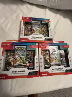 Pokemon TCG First Partner Illustration Collection Series 2 Lot Of 3 sealed - Image 1
