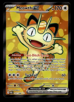 Meowth ex 107/088 Ultra Rare Perfect Order Pokemon Holo - Image 1