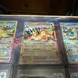 Pokemon Prismatic Evolutions Double Rare EX EEVEE Set Of 9 ENGLISH EEVEELUTIONS - Image 3