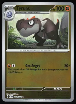 Tyrunt 044/088 Common Perfect Order Pokemon Reverse Holo Near Mint - Image 1