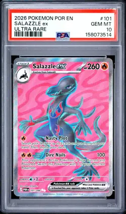 2026 POKEMON POR EN-PERFECT ORDER 101 SALAZZLE EX ULTRA RARE PSA 10 - Image 1