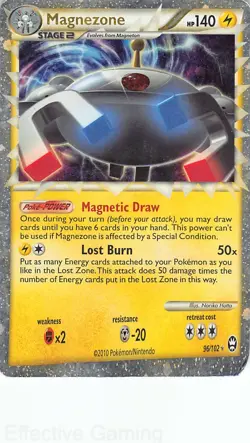 Magnezone 96/102 Prime Rare HGSS Triumphant Pokemon MP Hotta - Image 1