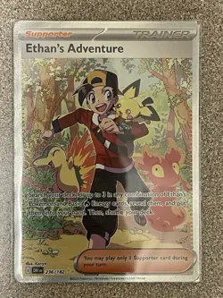 Ethan's Adventure Full Art Trainer - 236/182 - Pokemon TCG Destined Rivals NM - Image 1