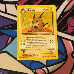Raichu 29/62 Rare Fossil Pokemon Unlimited Moderately Played - Image 1
