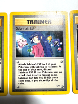 WOTC Pokemon Trainer Lot Computer Search Energy Charge Sabrina’s ESP Vintage x3 - Image 3