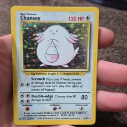 Pokemon TCG Base Set Chansey 003/102 Holo Rare 1999 EN 120 HP - Image 1