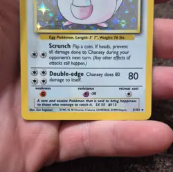 Pokemon TCG Base Set Chansey 003/102 Holo Rare 1999 EN 120 HP - Image 2