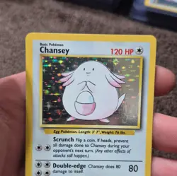 Pokemon TCG Base Set Chansey 003/102 Holo Rare 1999 EN 120 HP - Image 3