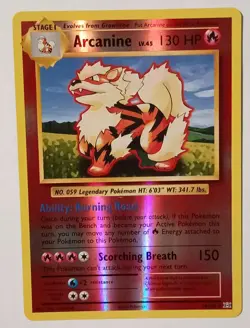 POKEMON ARCANINE REVERSE HOLO 18/108 LIGHT PLAY 2016 - Image 1