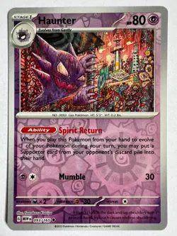 Pokemon TCG MEW Scarlet & Violet 093/165 Haunter Reverse Holo - Image 1