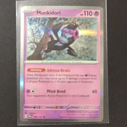 Pokemon TCG Rare Holo Munkidori 95/167 Twilight Masquerade Pack Fresh - Image 1