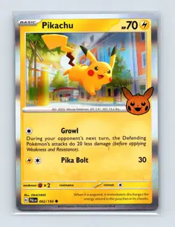 Pikachu 062/193 Holo Common Trick or Trade BOOster 2023 Pokemon Holo LP - Image 1