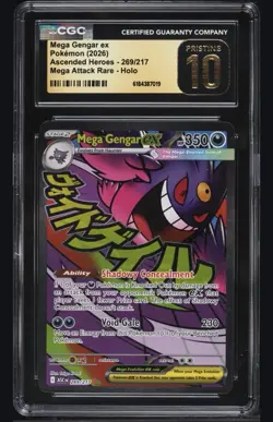 CGC 10 PRISTINE ⭐ #269 MEGA GENGAR EX POKEMON ASCENDED HEROES ATTACK RARE PSA - Image 1