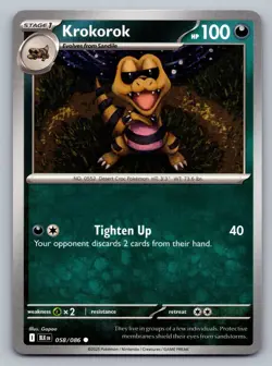 Pokemon TCG SV: Black Bolt Krokorok 058/086 - Image 1