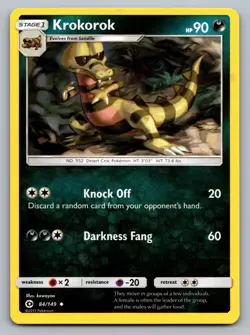 Pokemon TCG SM Base Set Krokorok 84/149 - Image 1