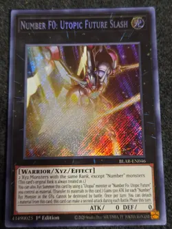Yugioh Number F0: Utopic Future Slash BLAR-EN046 Secret Rare 1st Ed NM - Image 1