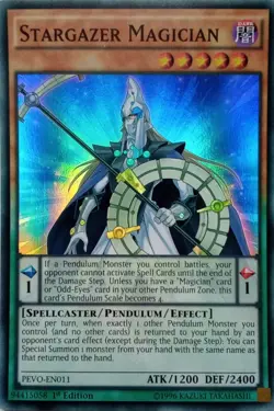 PEVO-EN011 STARGAZER MAGICIAN SUPER RARE 1ST EDITION YuGiOh CARD - Image 1
