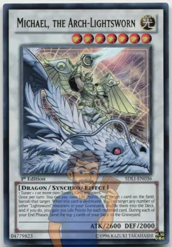 Michael, the Arch-Lightsworn SDLI-EN036 Ultra Rare 1st Edition Near Mint Yugioh - Image 1