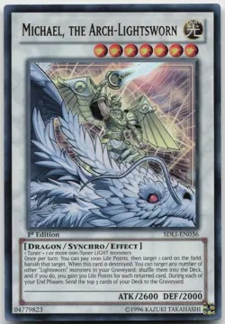 Michael, the Arch-Lightsworn SDLI-EN036 Ultra Rare 1st Edition Near Mint Yugioh - Image 2