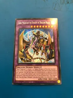 YUGIOH Secret Rare Dark Magician The Knight Of Dragon Magic BLMR-EN001 1st Ed - Image 1