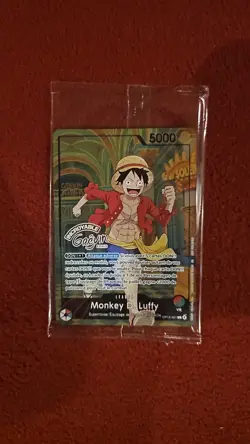 One Piece Card French Luffy Op13-001 X Musee Grevin Promo New - Image 1
