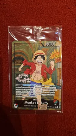 One Piece Card French Luffy Op13-001 X Musee Grevin Promo New - Image 2