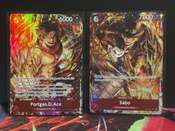Sabo & Portgas. D. Ace One Piece Illustration Box Volume 5 Promo Cards - Image 1