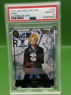 Sabo - PSA 10 -2025 One Piece OP13-120 Carrying On His Will SEC Alt Art ENGLISH - Image 1