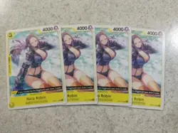 4x Nico Robin OP07-104 Uncommon PLAYSET 500 Years Future One Piece TCG Card Game - Image 1