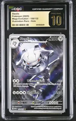 Steelix 150/132 IR Illustration Rare Pokemon Mega Evolution CGC 10 PRISTINE - Image 1