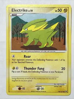ELECTRIKE 74/127 - NON-Holo - COMMON PLATINUM 2009 NINTENDO Pokemon Card - Image 1