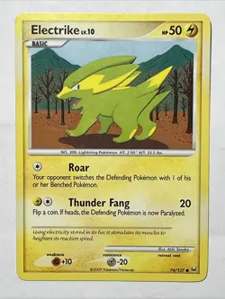 ELECTRIKE 74/127 - NON-Holo - COMMON PLATINUM 2009 NINTENDO Pokemon Card - Image 2