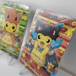 Pikachu Poncho Promo Trading Card Set 2 with Magnet Case Pokemon Collectibles - Image 4