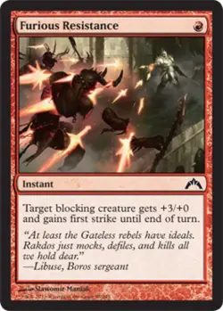 Furious Resistance -Foil Light Play MTG Gatecrash - Image 1
