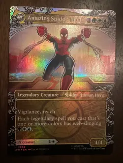 Peter Parker Amazing Spider-Man : MTG *FOIL Borderless* SPM #0208 / NM - Image 2