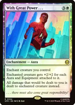 NM Foil With Great Power..., MTG, Marvel's Spider-Man, Magic the Gathering, 24 - Image 1