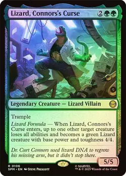 NM Foil Lizard, Connors's Curse, MTG, Marvel's Spider-Man, Magic, 106 - Image 1
