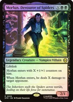 NM Foil Morlun, Devourer of Spiders, MTG, Marvel's Spider-Man, Magic, 59 - Image 1