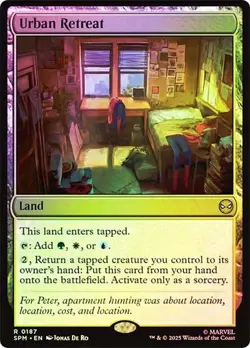 NM Foil Urban Retreat, MTG, Marvel's Spider-Man, Magic the Gathering, 187 - Image 1