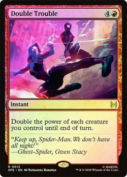 NM Foil Double Trouble, MTG, Marvel's Spider-Man, Magic the Gathering, 13 - Image 1
