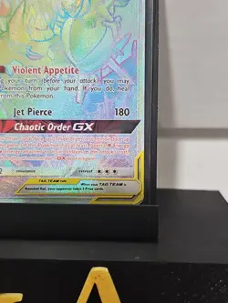 Pokemon Naganadel & Guzzlord GX TAG TEAM 260/236 Cosmic Eclipse Rainbow Holo DMG - Image 4
