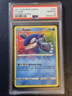 Pokemon Raikou Zacian Kyogre Amazing Rare PSA 10 - Image 4